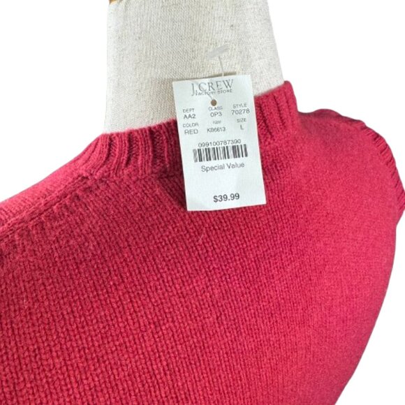 VTG NWT J.Crew Factory Argyle Lambs Wool Preppy Golf Vest (SZ L) Gift Ready! - Picture 6 of 13